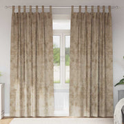 Velour Gardiner 2 pcs champagnefarvet 225 x 140 cm Fløjl