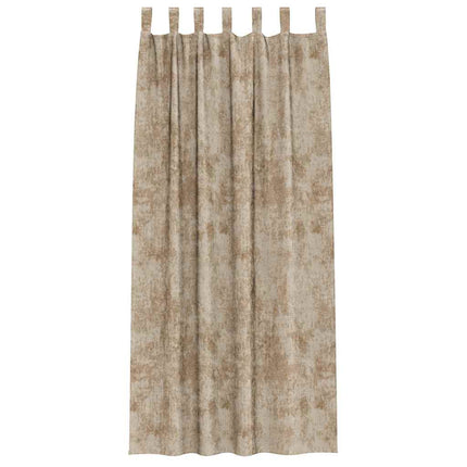 Velour Gardiner 2 stk. champagnefarvet 245 x 140 cm Fløjl