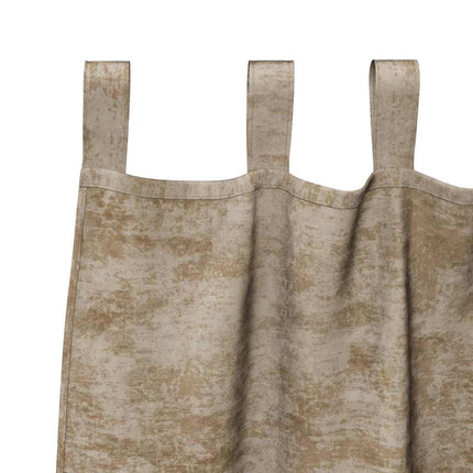 Velour Gardiner 2 stk. champagnefarvet 260 x 140 cm Fløjl