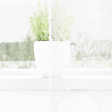 Lace Gardin Hvid 120 x 150 cm Polyester