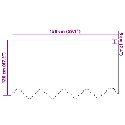 Lace Gardin Hvid 120 x 150 cm Polyester