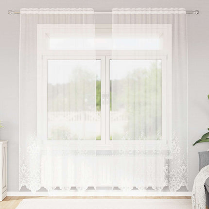 Lace Gardin Hvid 200 x 150 cm Polyester