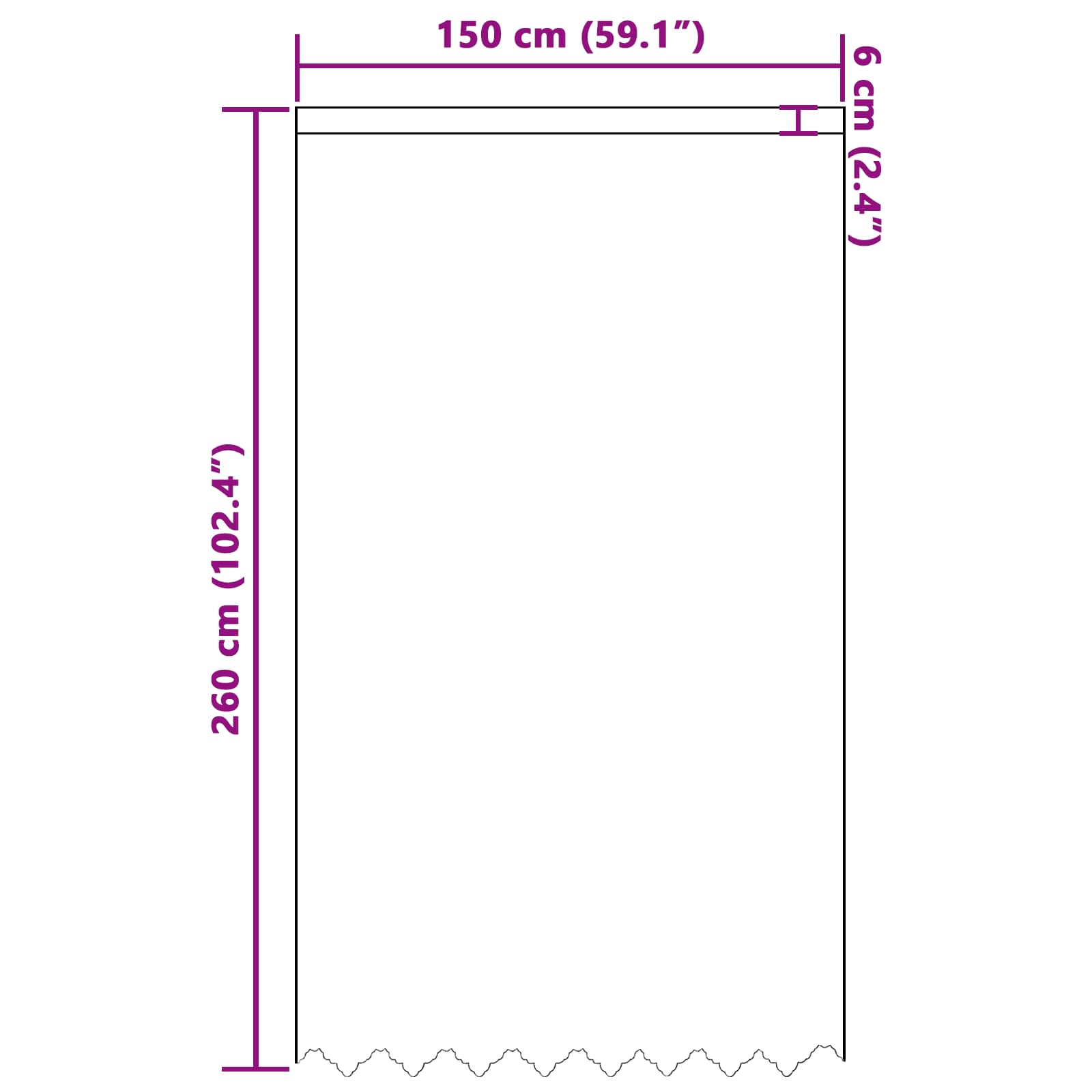 Lace Gardin med gardiner Blomstret Hvid 260 x 150 cm Polyester