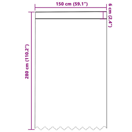 Lace Gardin Hvid 280 x 150 cm Polyester
