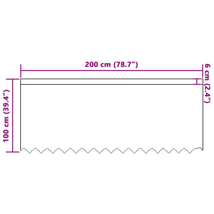 Lace Gardin Hvid 100 x 200 cm Polyester