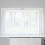 Lace Gardin med gardiner Blomstret Hvid 160 x 200 cm Polyester