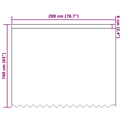 Lace Gardin Hvid 160 x 200 cm Polyester