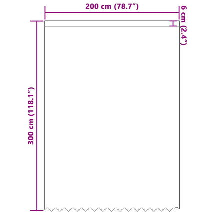 Lace Gardin Hvid 300 x 200 cm Polyester