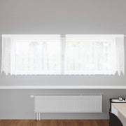 Lace Gardin med gardiner Blomstret Hvid 80 x 300 cm Polyester