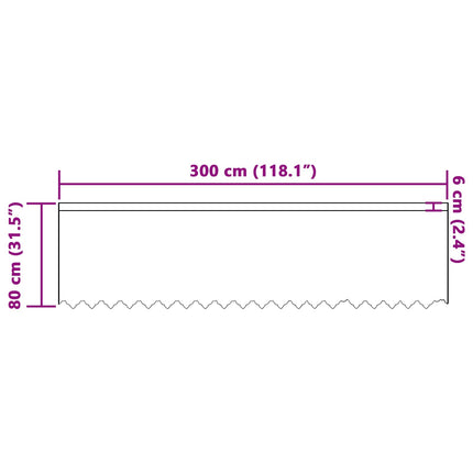 Lace Gardin Hvid 80 x 300 cm Polyester