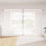 Lace Gardin med gardiner Blomstret Hvid 240 x 300 cm Polyester
