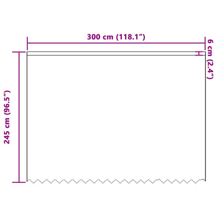 Lace Gardin med gardiner Blomstret Hvid 245x300cm Polyester