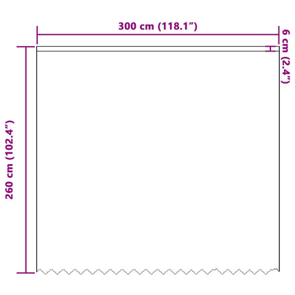 Lace Gardin Hvid 260 x 300 cm Polyester