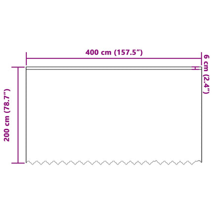 Lace Gardin Hvid 200 x 400 cm Polyester
