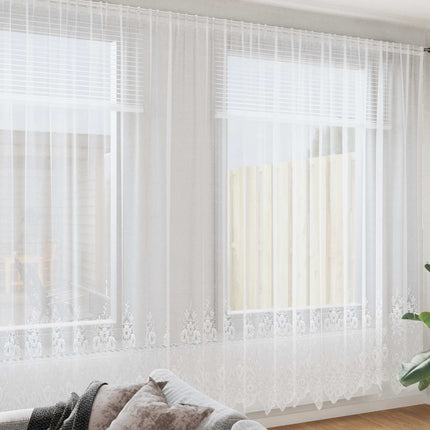 Lace Gardin Hvid 280 x 400 cm Polyester