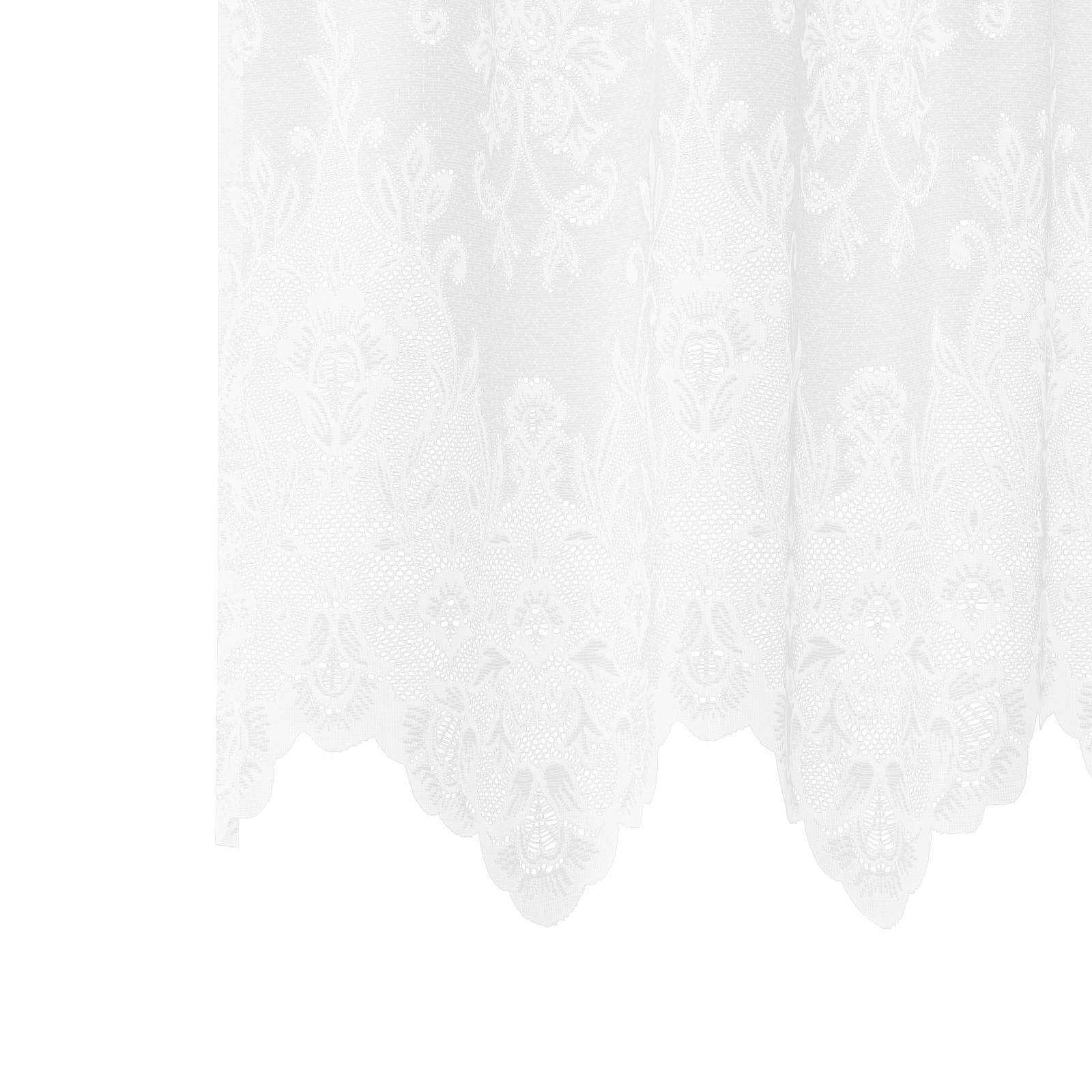 Lace Gardin med gardiner Blomstret Hvid 200 x 500 cm Polyester