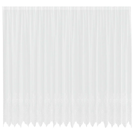 Lace Gardin med gardiner Blomstret Hvid 280 x 500 cm Polyester