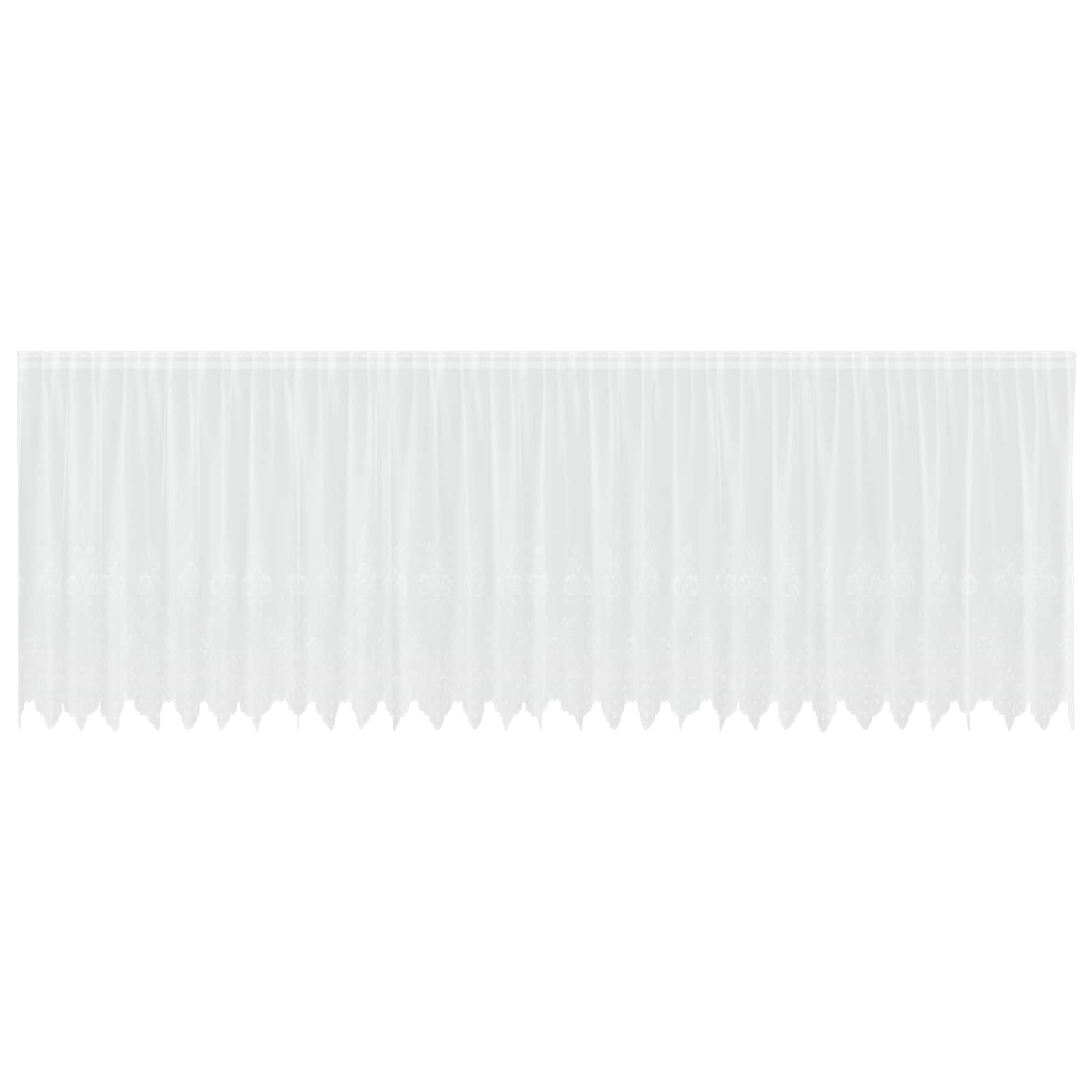 Lace Gardin med gardiner Blomstret Hvid 140 x 750 cm Polyester