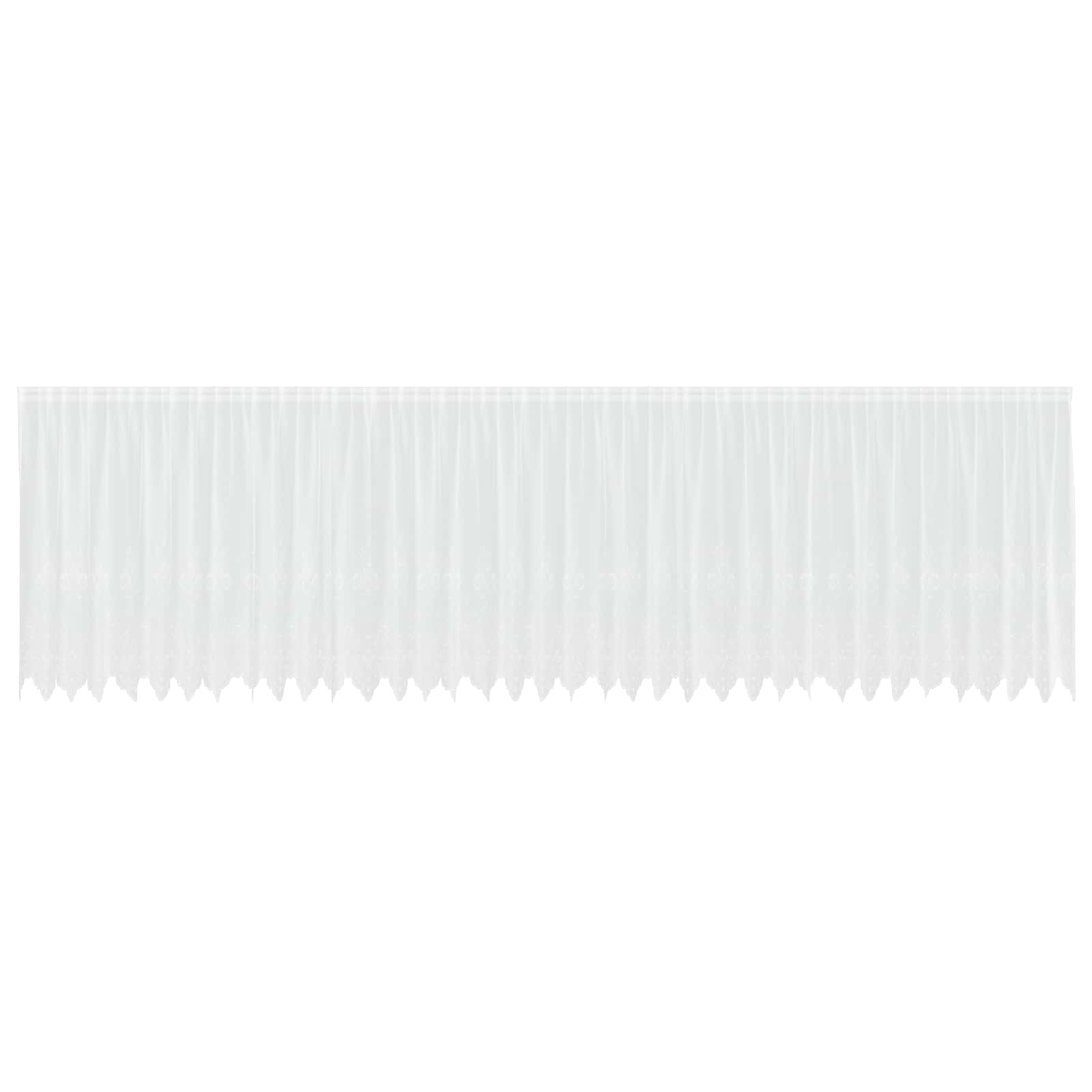 Lace Gardin med gardiner Blomstret Hvid 160 x 900 cm Polyester