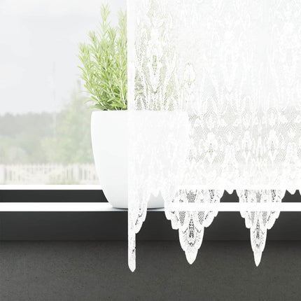 Lace Gardin med gardiner Hvid 900 x 240 cm Polyester