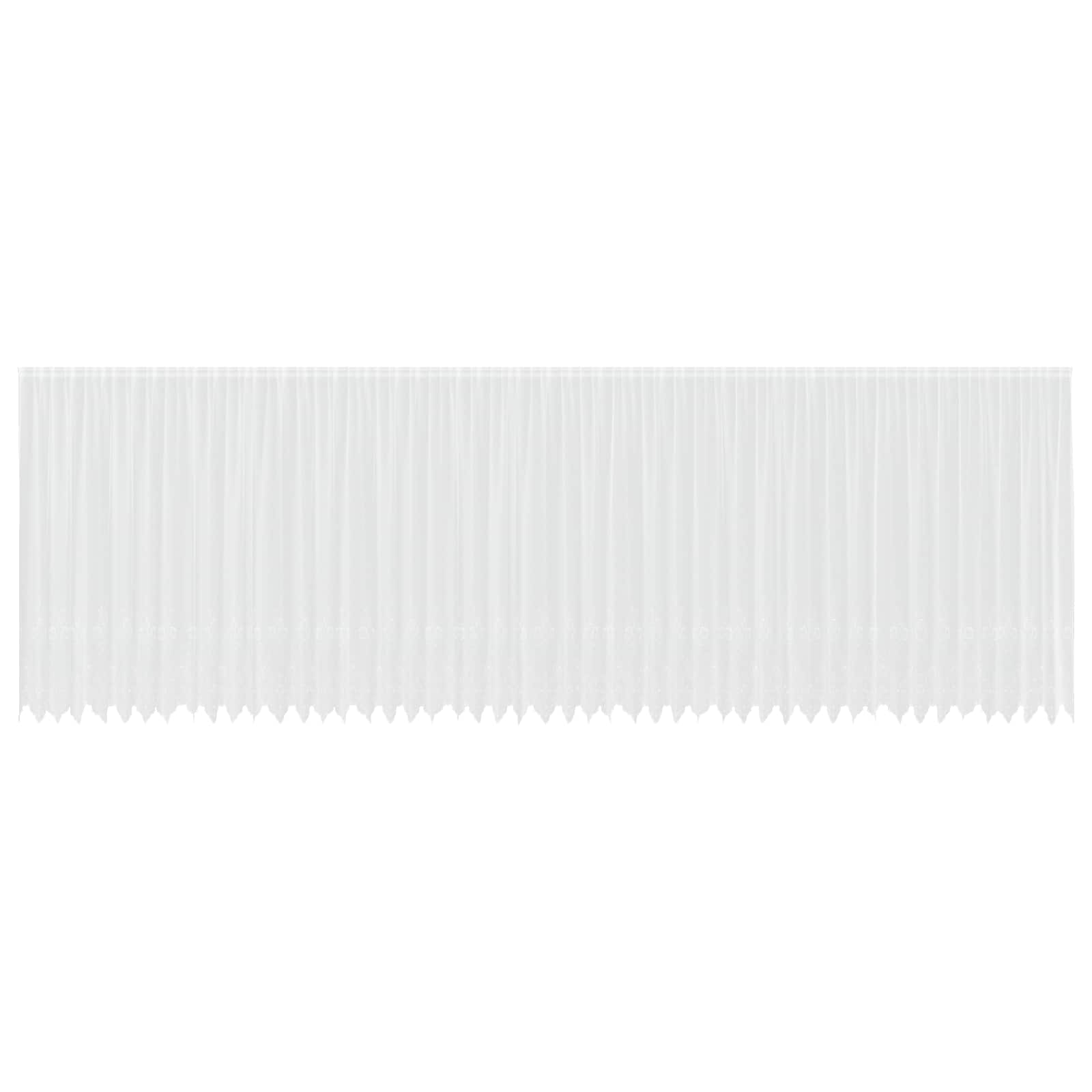 Lace Gardin med gardiner Blomstret Hvid 245 x 1200 cm Polyester