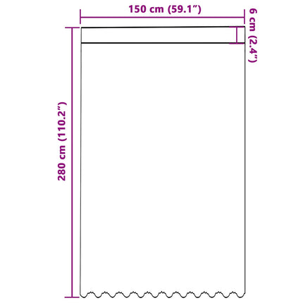 Lace Gardin med gardiner Blomstret Hvid 280 x 150 cm Polyester