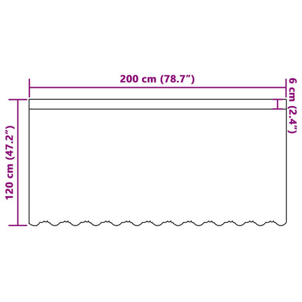 Lace Gardin med gardiner Hvid 200 x 120 cm Polyester