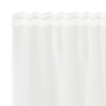 Lace Gardin med gardiner Blomstret Hvid 100 x 300 cm Polyester