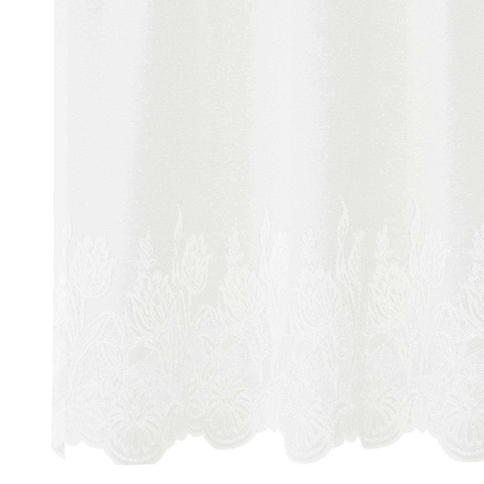 Lace Gardin med gardiner Blomstret Hvid 120 x 300 cm Polyester