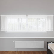 Lace Gardin med gardiner Blomstret Hvid 120 x 300 cm Polyester