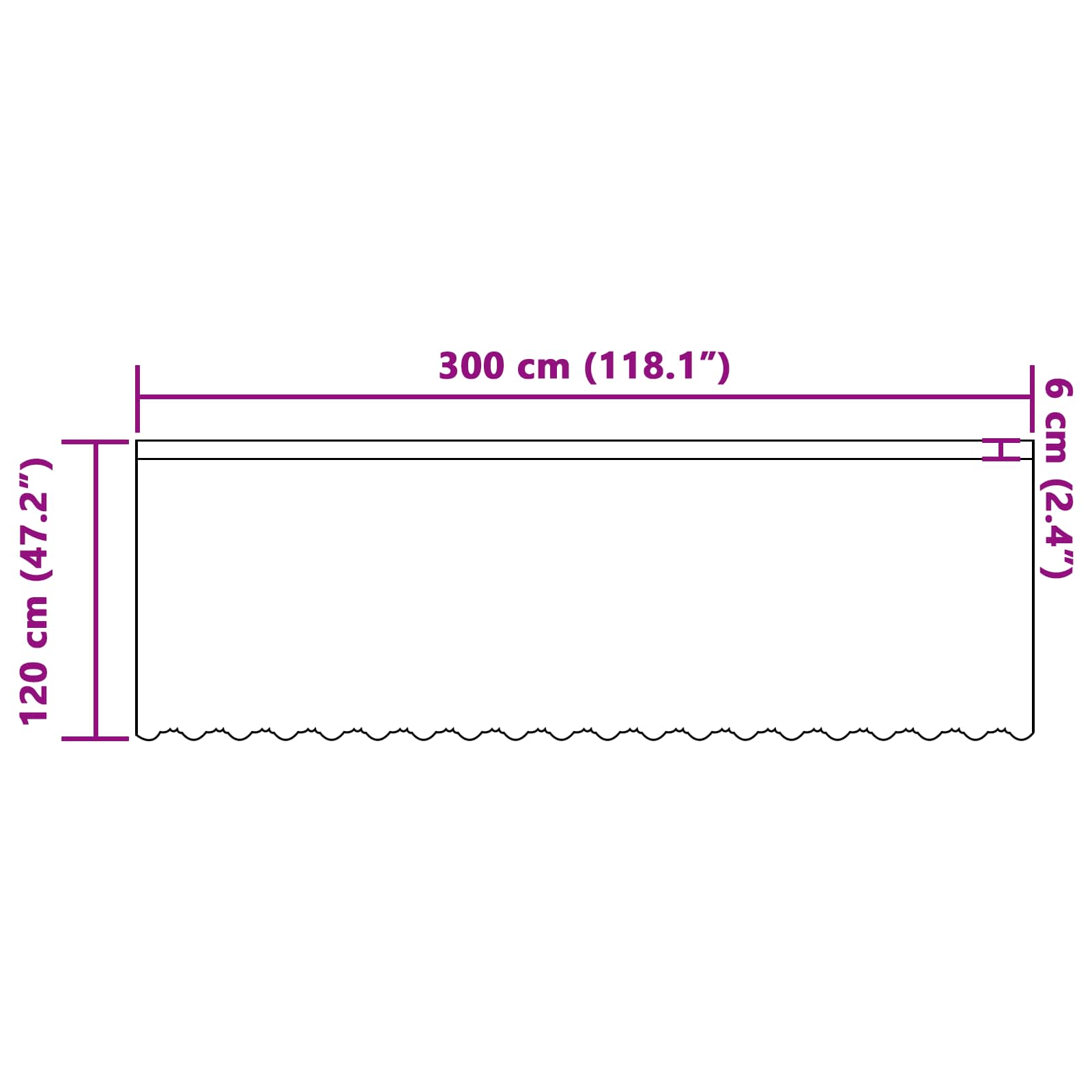 Lace Gardin med gardiner Blomstret Hvid 120 x 300 cm Polyester