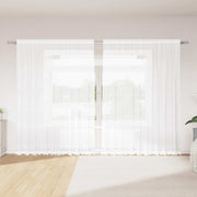 Lace Gardin med gardiner Blomstret Hvid 220 x 300 cm Polyester