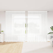 Lace Gardin med gardiner Blomstret Hvid 260 x 300 cm Polyester