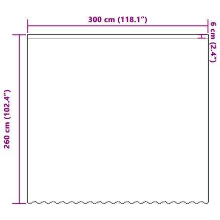 Lace Gardin Hvid 260 x 300 cm Polyester