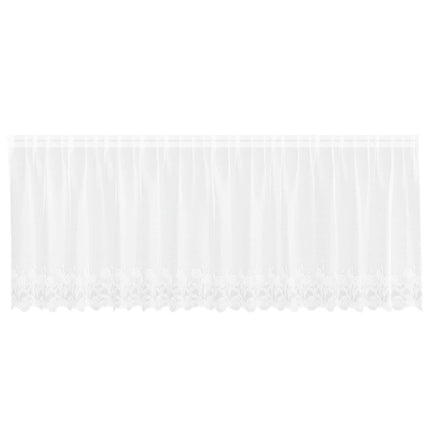 Lace Gardin med gardiner Blomstret Hvid 80 x 400 cm Polyester