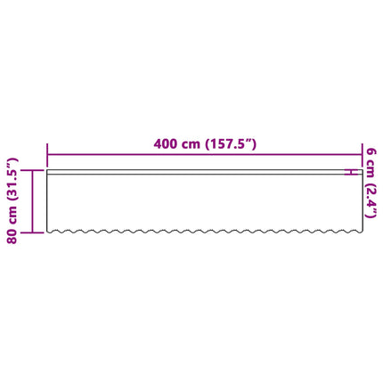 Lace Gardin med gardiner Blomstret Hvid 80 x 400 cm Polyester