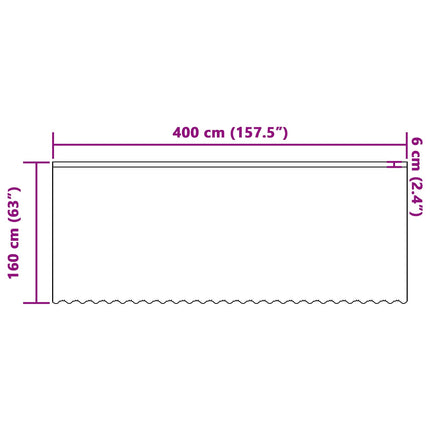 Lace Gardin Hvid 160 x 400 cm Polyester