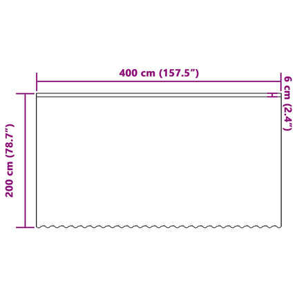 Lace Gardin Hvid 200 x 400 cm Polyester