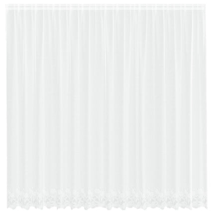 Lace Gardin med gardiner Blomstret Hvid 245 x 400 cm Polyester