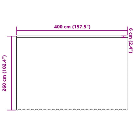 Lace Gardin Hvid 260 x 400 cm Polyester