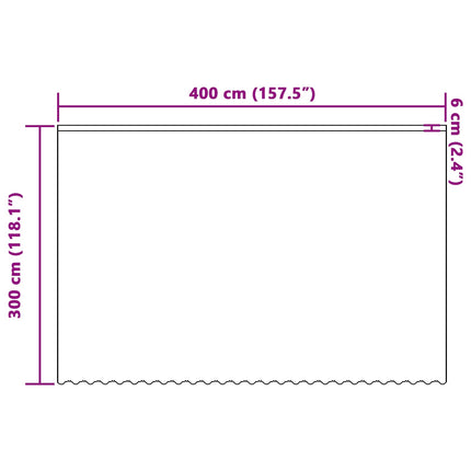 Lace Gardin Hvid 400 × 300 cm Polyester