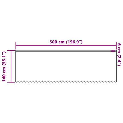 Lace Gardin Hvid 140 x 500 cm Polyester