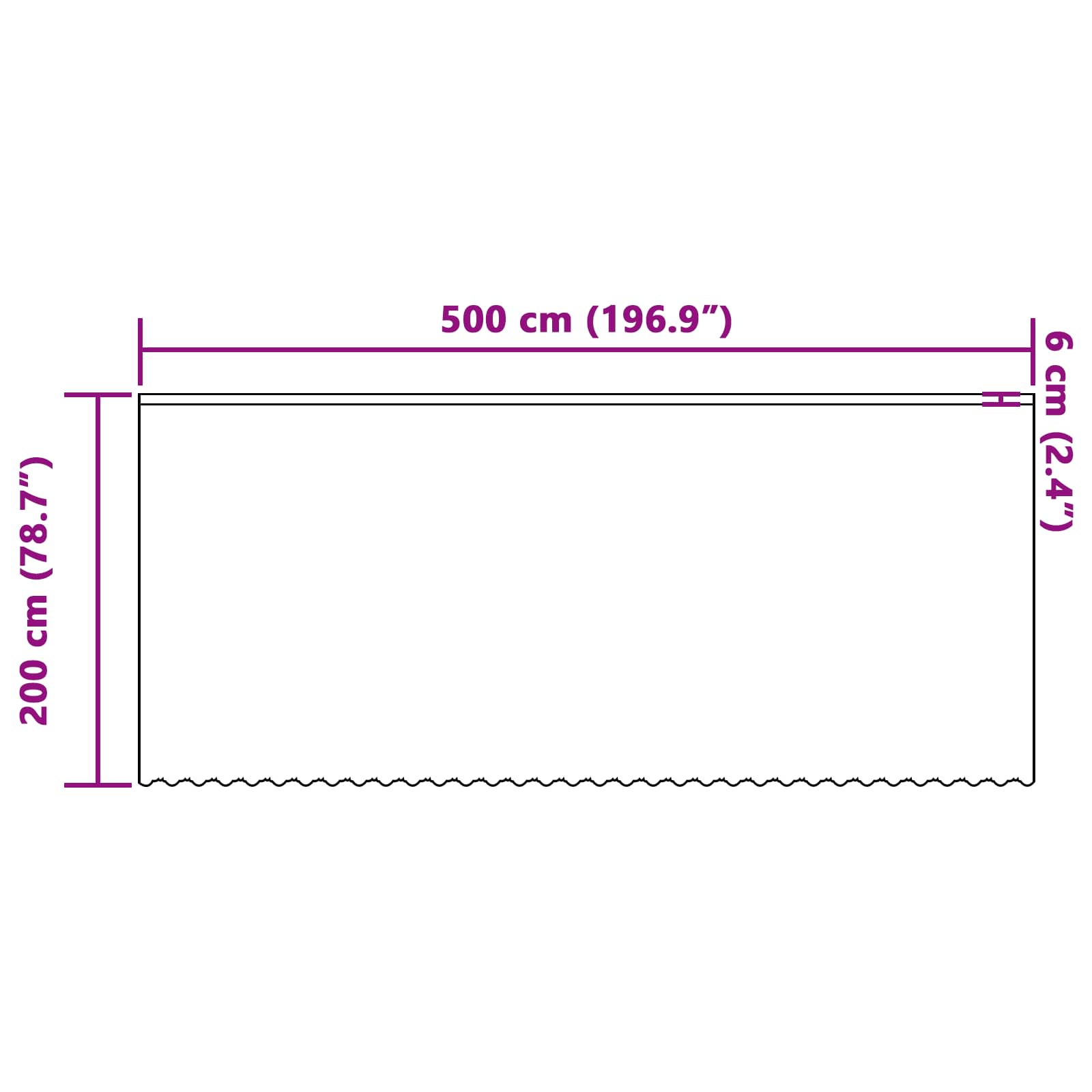 Lace Gardin med gardiner Blomstret Hvid 200 x 500 cm Polyester