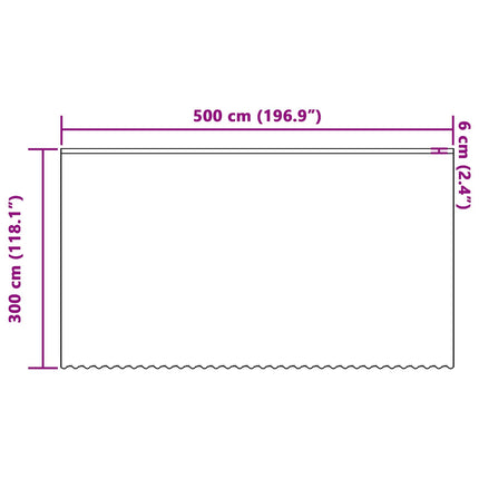 Lace Gardin Hvid 300 x 500 cm Polyester