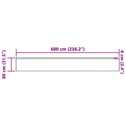 Lace Gardin Hvid 80 x 600 cm Polyester