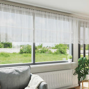 Lace Gardin med gardiner Blomstret Hvid 120 x 600 cm Polyester