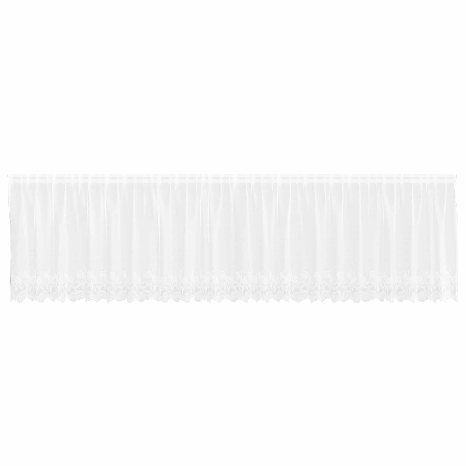 Lace Gardin med gardiner Blomstret Hvid 120 x 600 cm Polyester