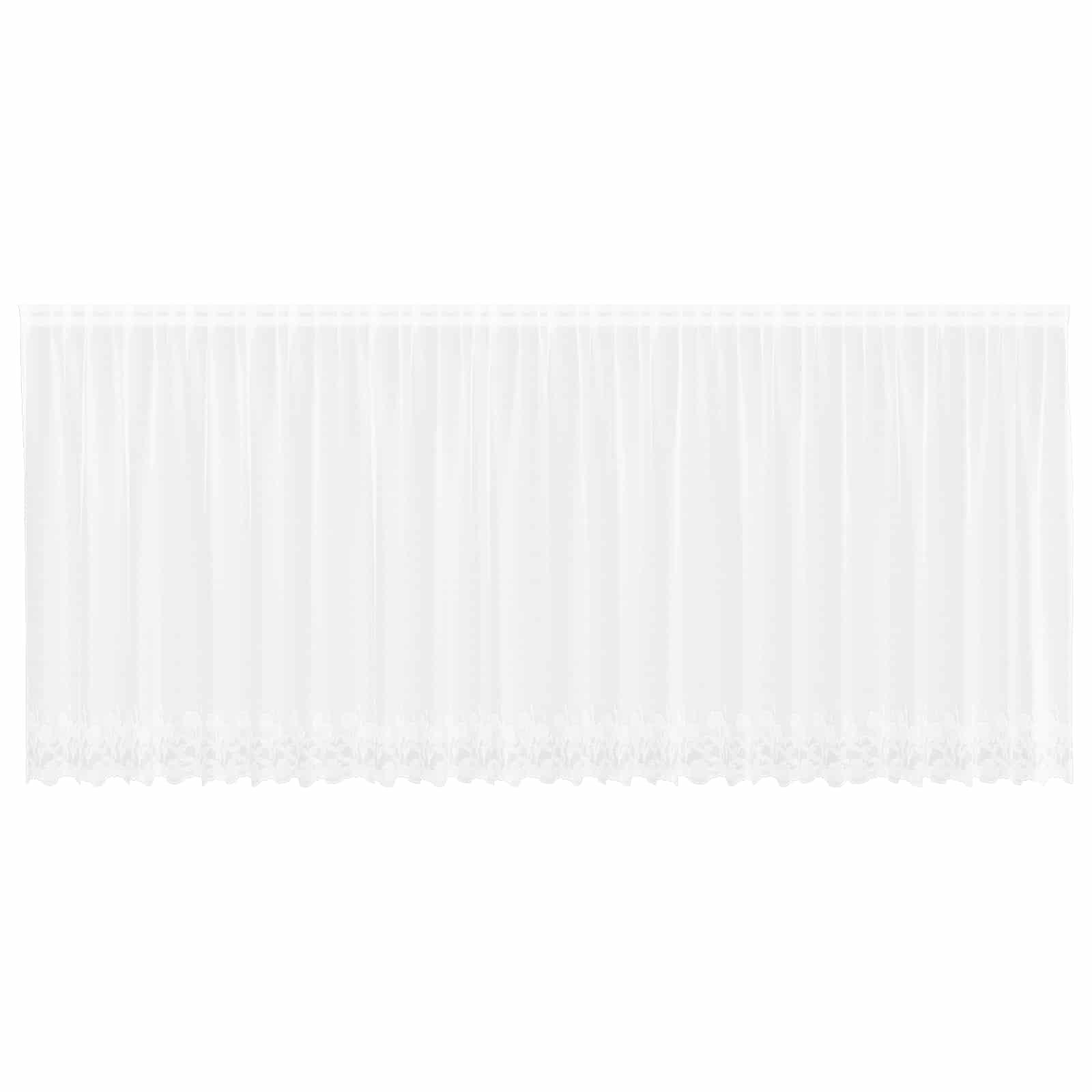 Lace Gardin med gardiner Blomstret Hvid 140 x 600 cm Polyester