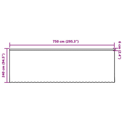 Lace Gardin med gardiner Hvid 750 x 240 cm Polyester