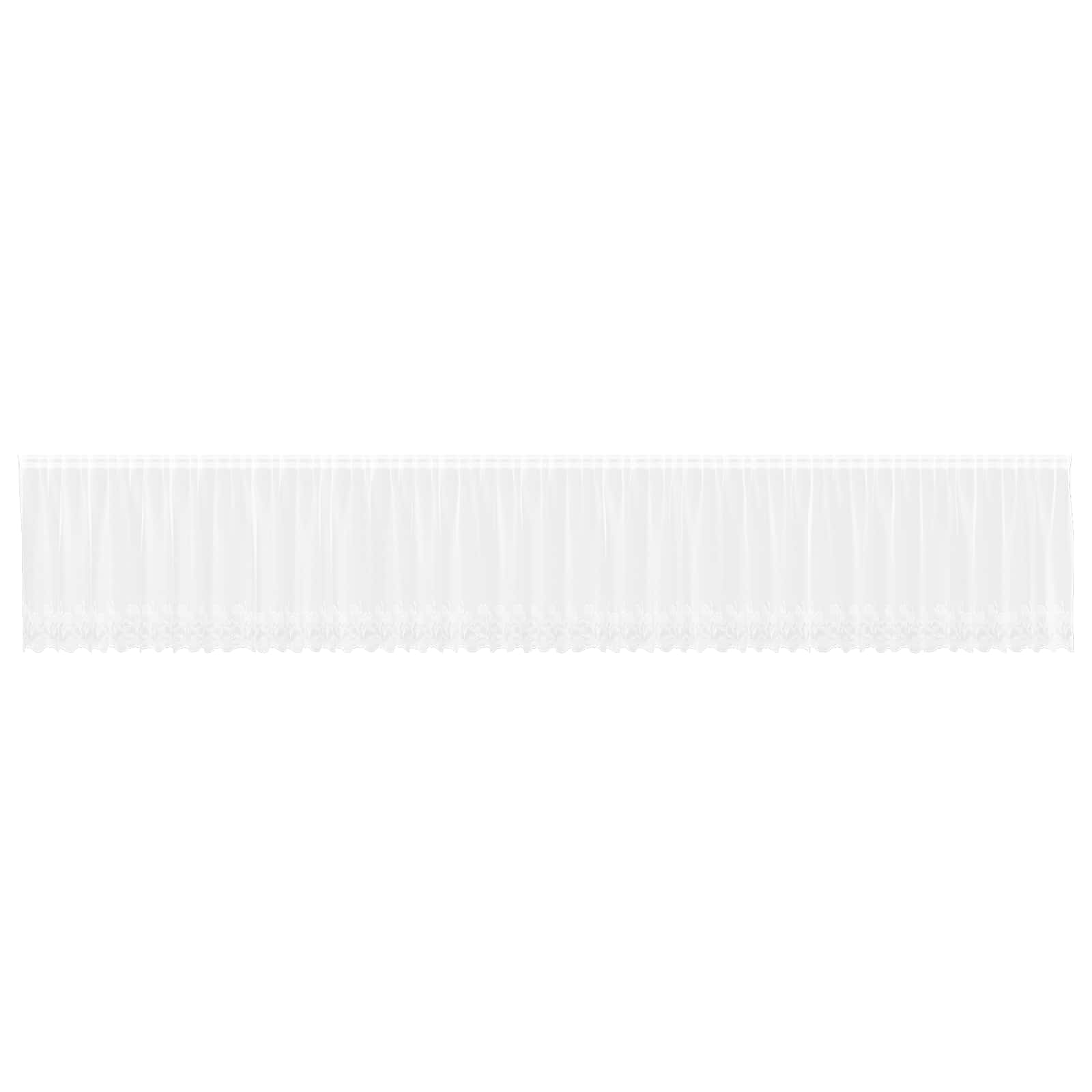 Lace Gardin med gardiner Blomstret Hvid 80 x 900 cm Polyester